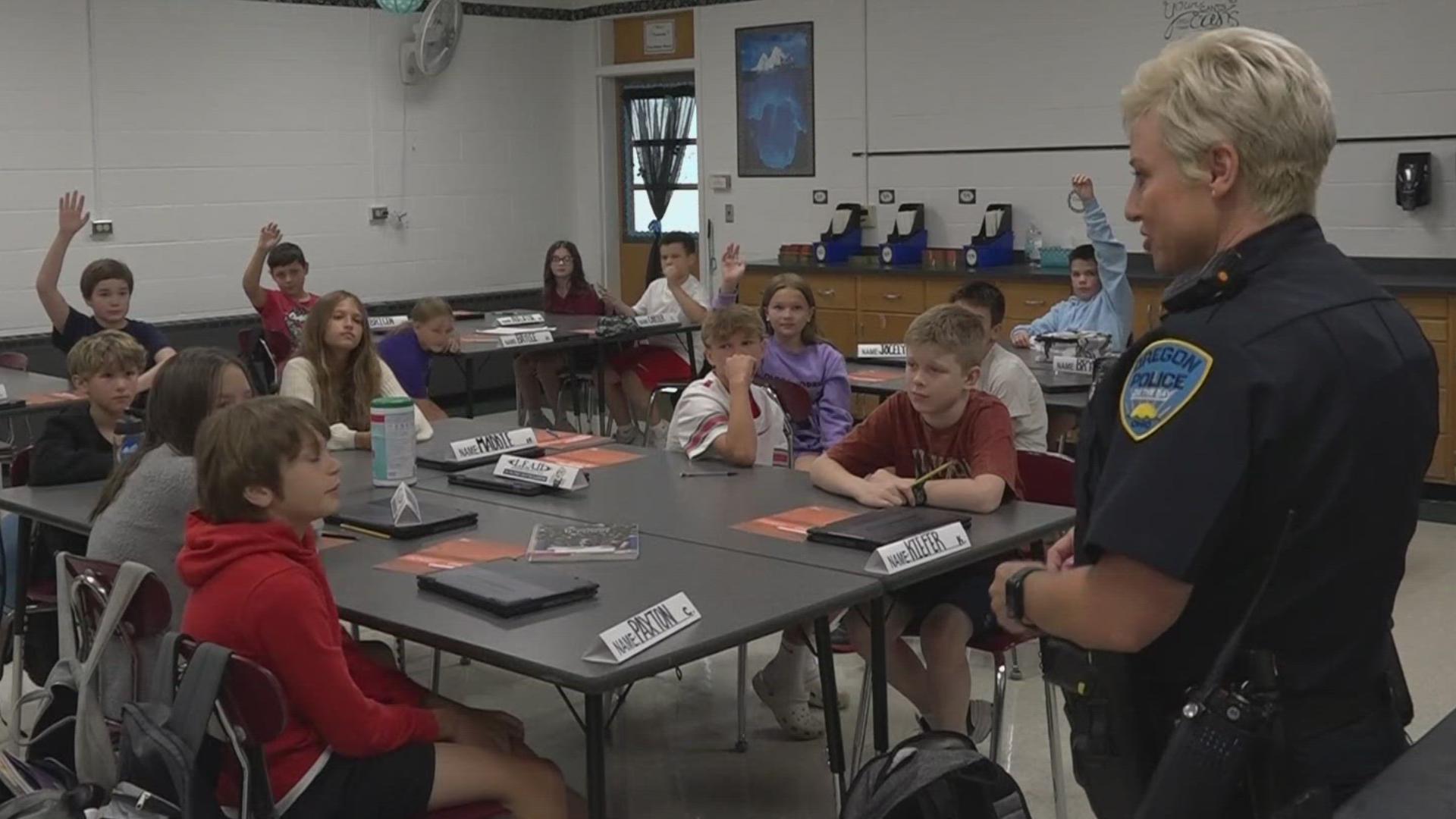 Officer Sara Shaw has been a school resource officer at Oregon schools for 15 years. She was just recently recognized as Ohio Instructor of the Year by L.E.A.D.