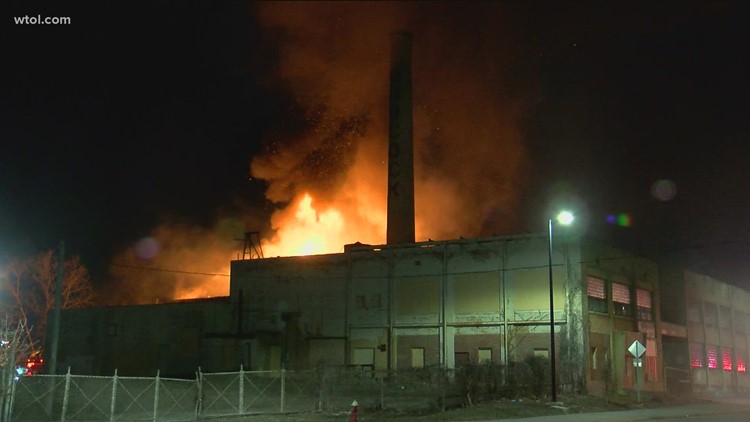 Crews are starting to contain the west Toledo fire at the old Babcock dairy factory