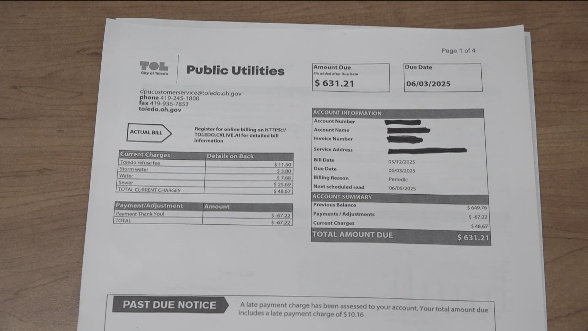 The director of public utilities says they are rolling out final notices and door hangers, starting with commercial property owners who owe the most money.