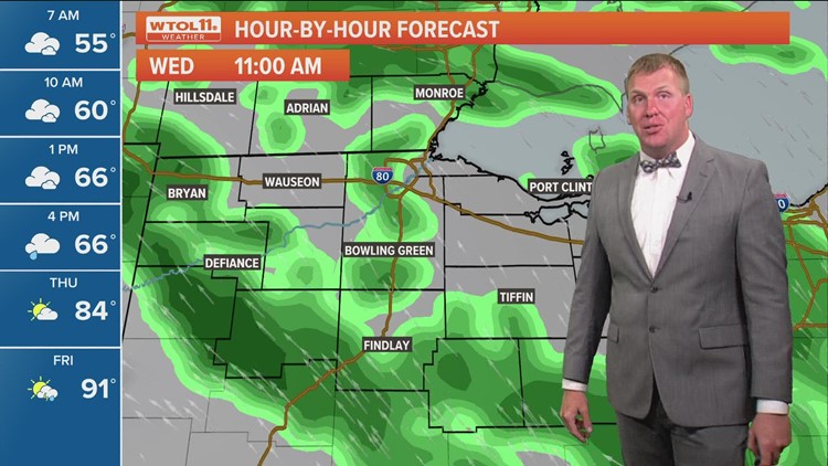 Rain showers will intensify as Wednesday goes on | WTOL 11 Weather - May 18