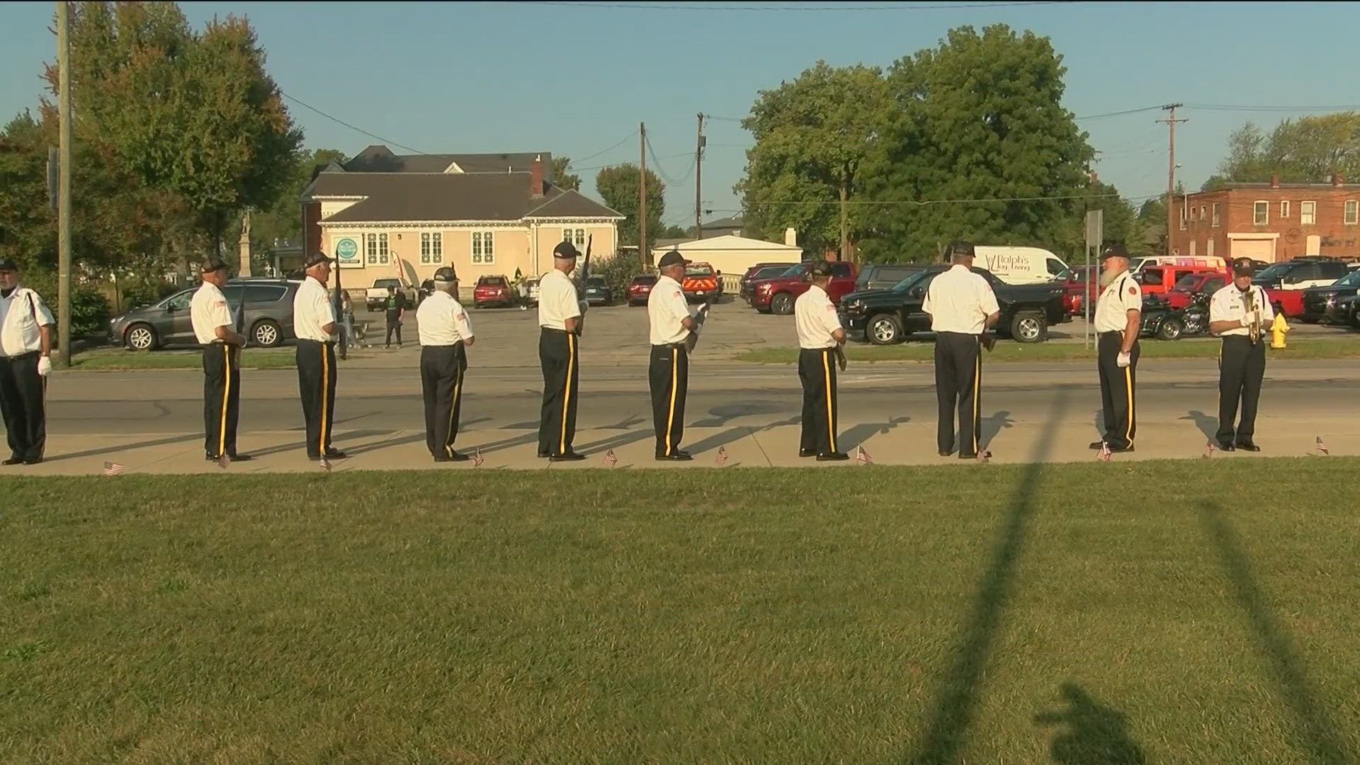 The ceremony was held at Tiffin's All Patriots Memorial.