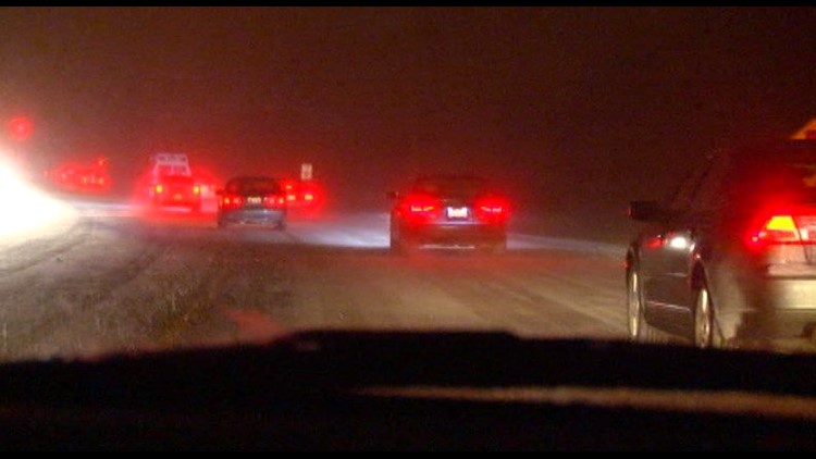 Holiday drivers hit the roads early to beat the winter storm