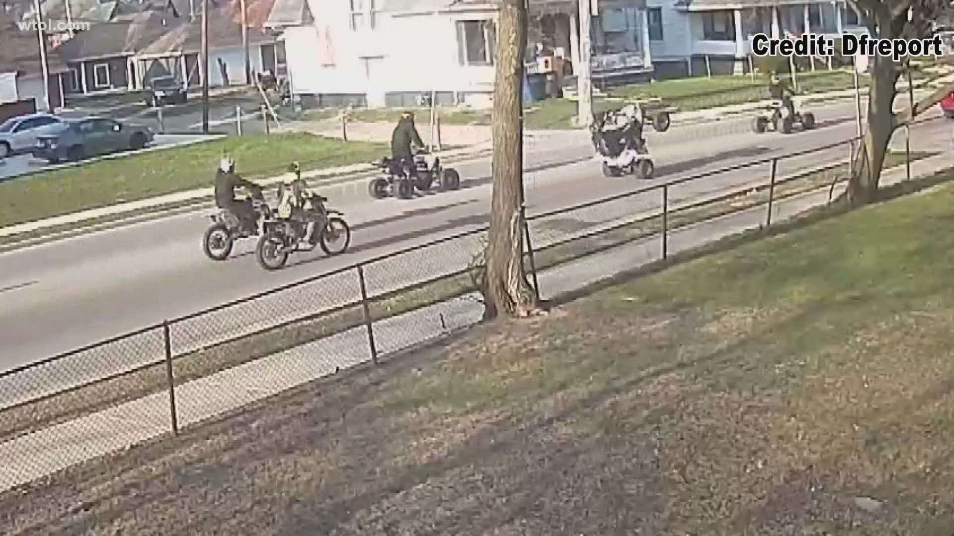 Toledo police have been fielding complaints about groups of people on dirt bikes and four-wheelers tearing up yards and neighborhood parks.