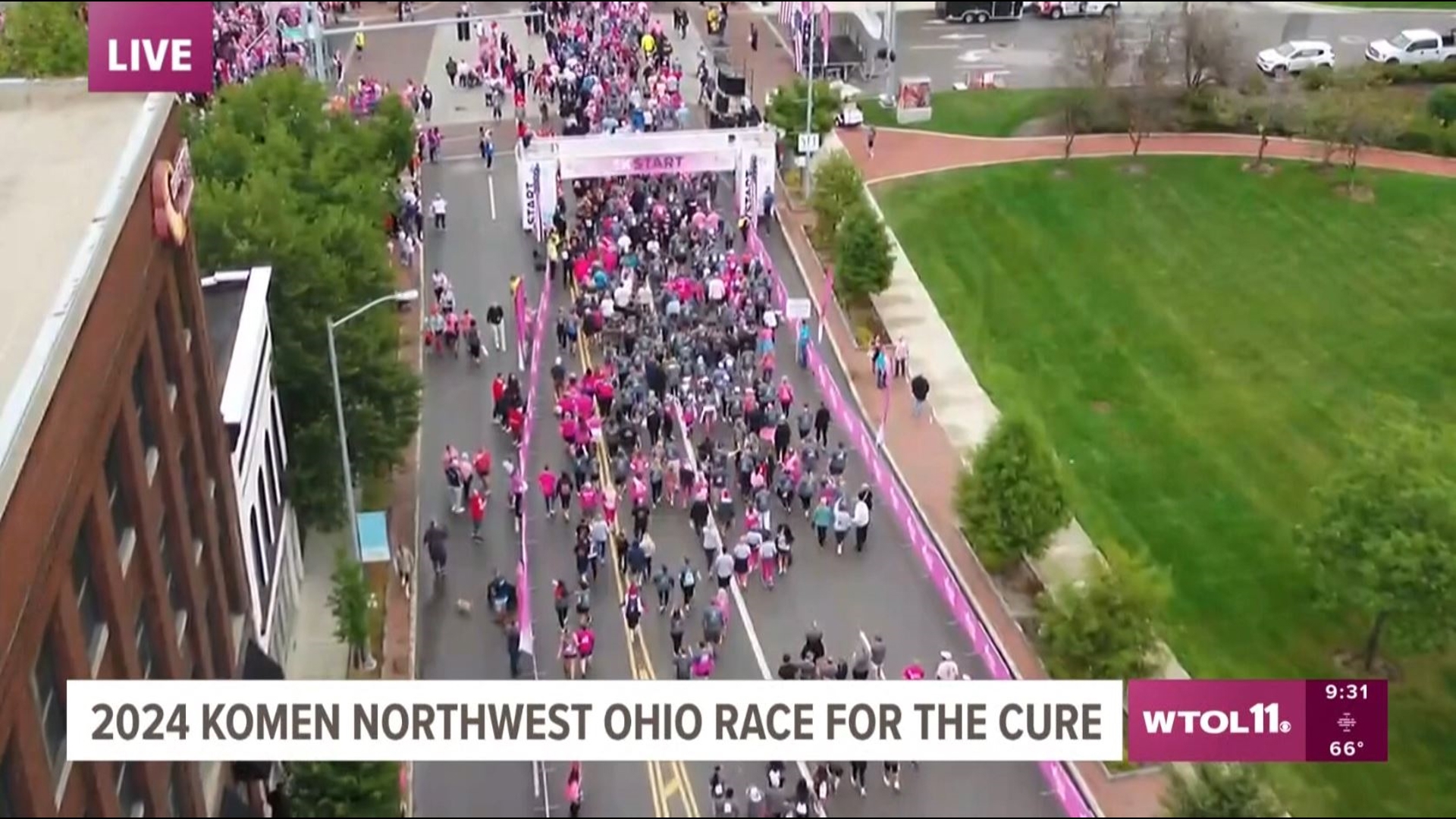 WTOL 11's live coverage of the 2024 race as thousands converged on downtown to raise money and awareness in the fight against Breast Cancer.