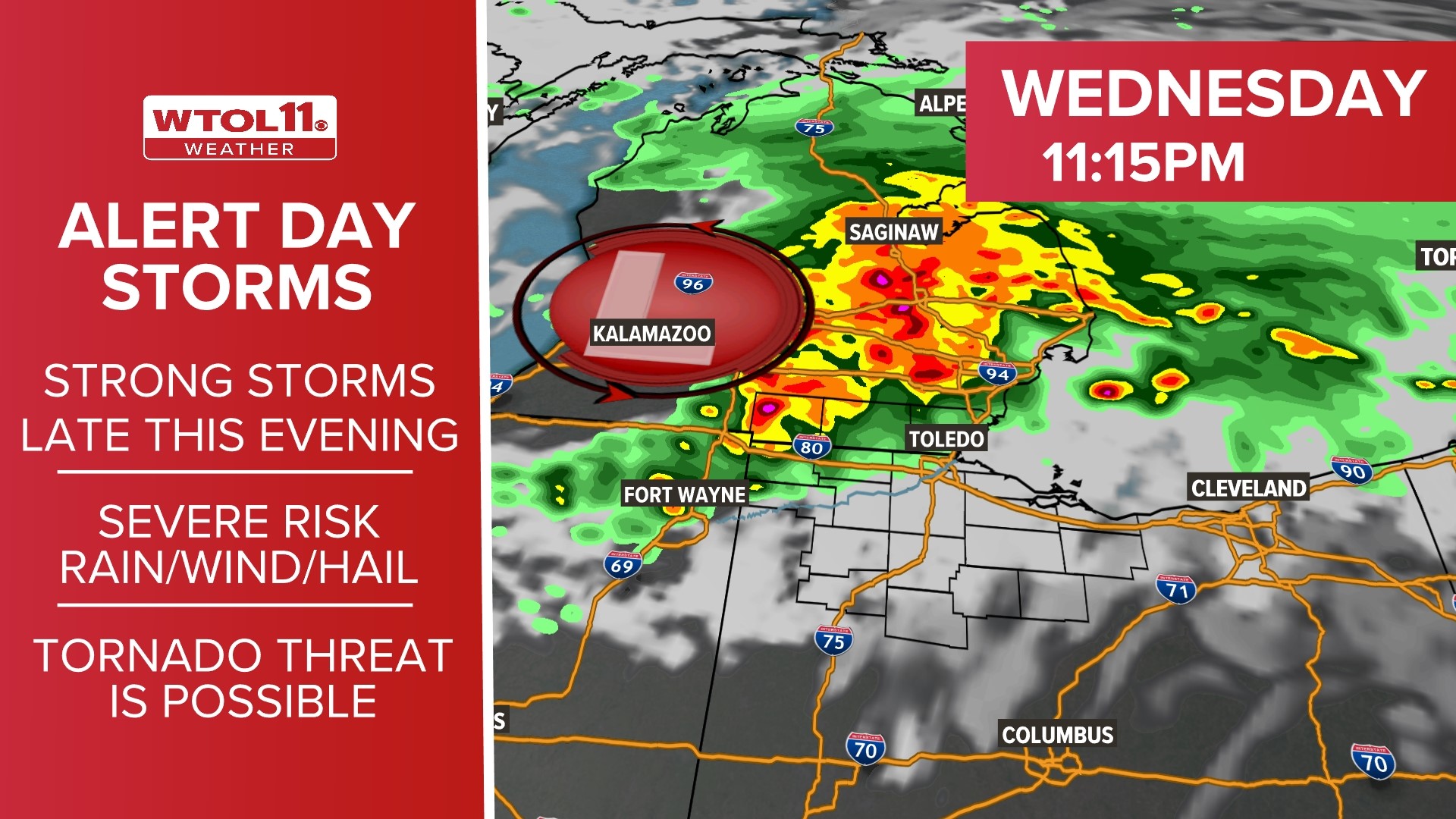 WTOL 11 ALERT DAY: Tornado Watches Issued Wednesday | Wtol.com