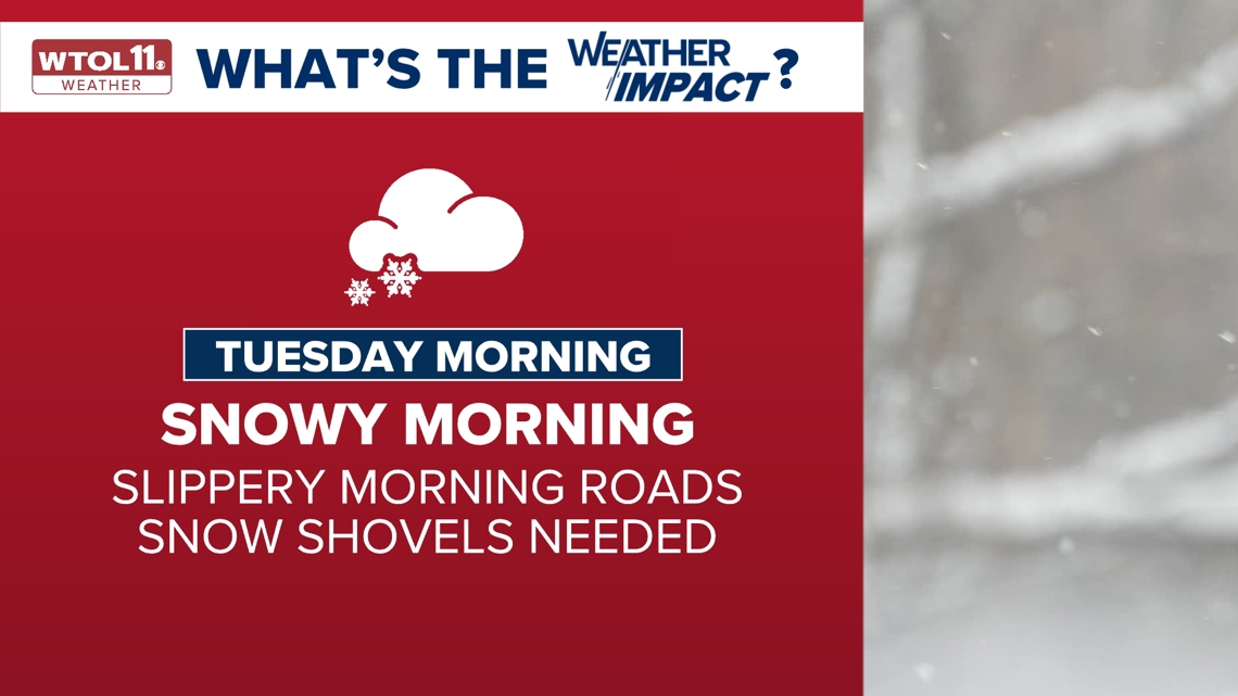 Weather Impact Alert Day: Overnight snow could impact Tuesday morning commute