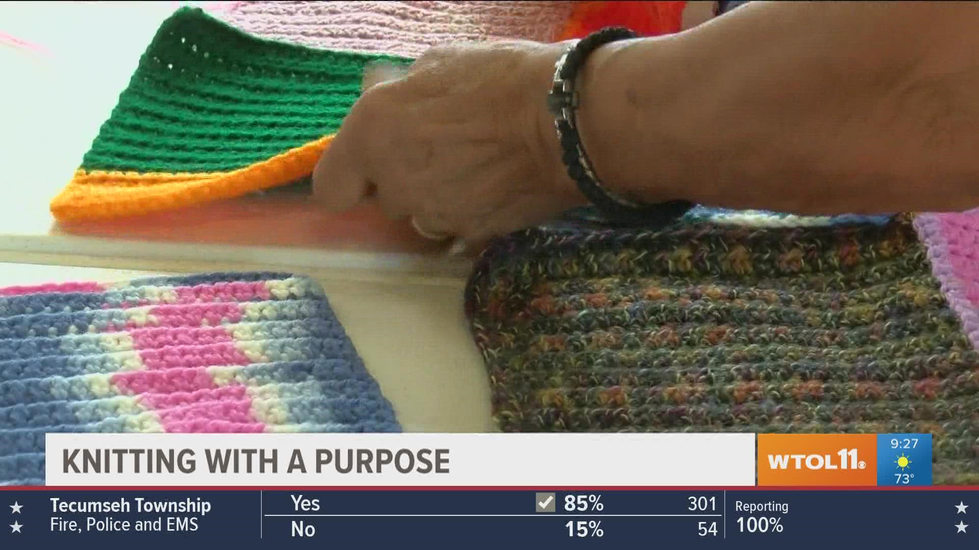 A knitting club at the Holy Trinity Greek Orthodox Cathedral finds community in their knitting club. The quilts they create are donated to an assisted living home.