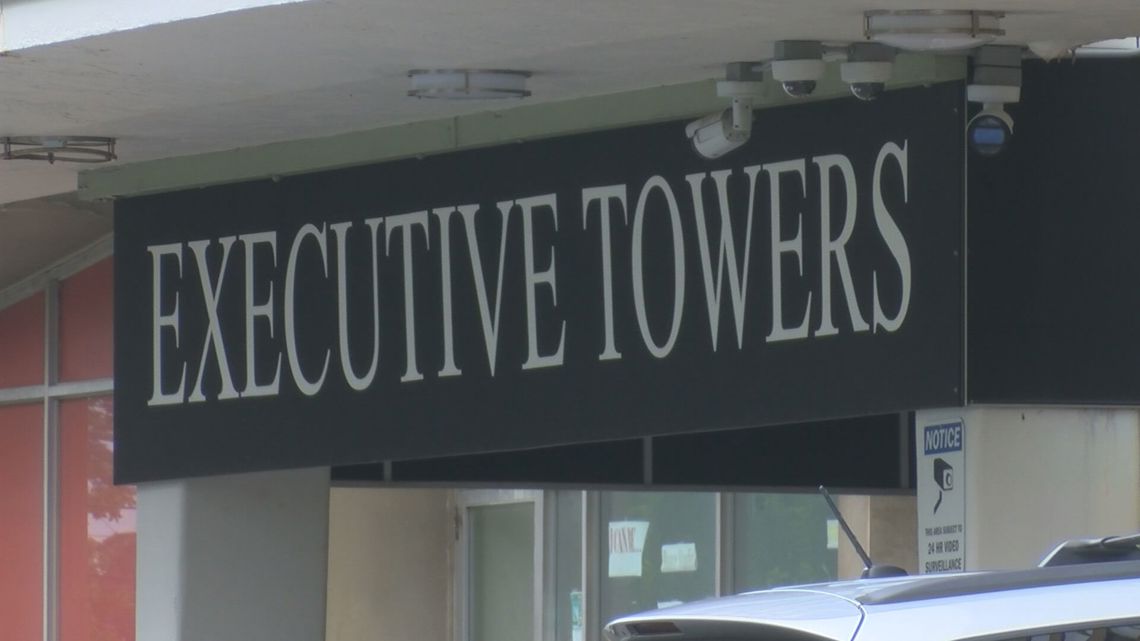 Tenants confront property management over conditions at Executive Towers