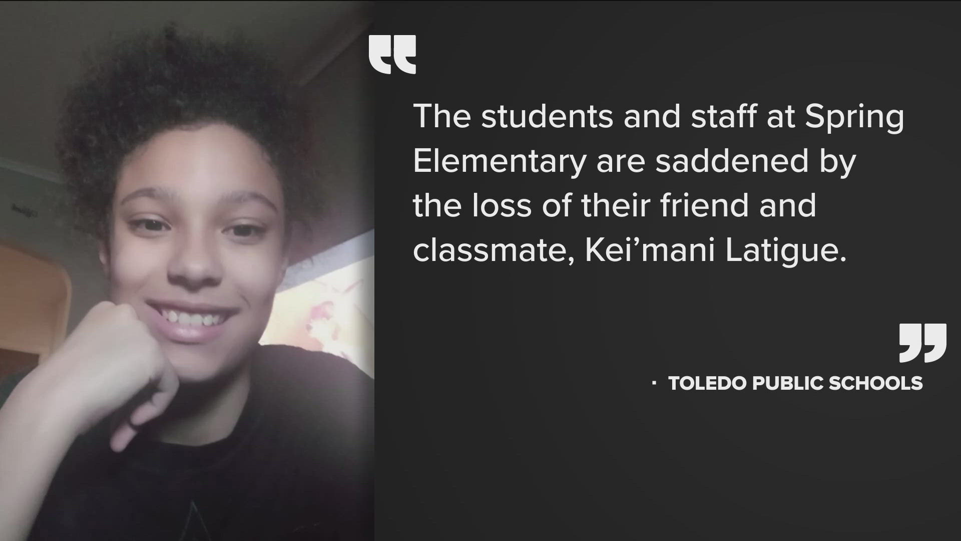 Family, classmate share memories of Kei'Mani Latigue; arrest made in