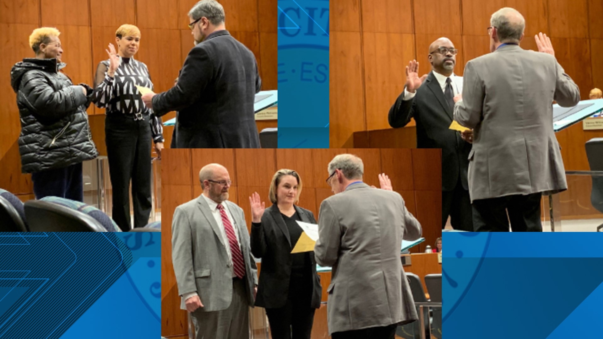 Vanice Williams and John Hobbs III were reappointed after having their terms vacated. Carrie Hartman was appointed to Michele Grim's former seat.