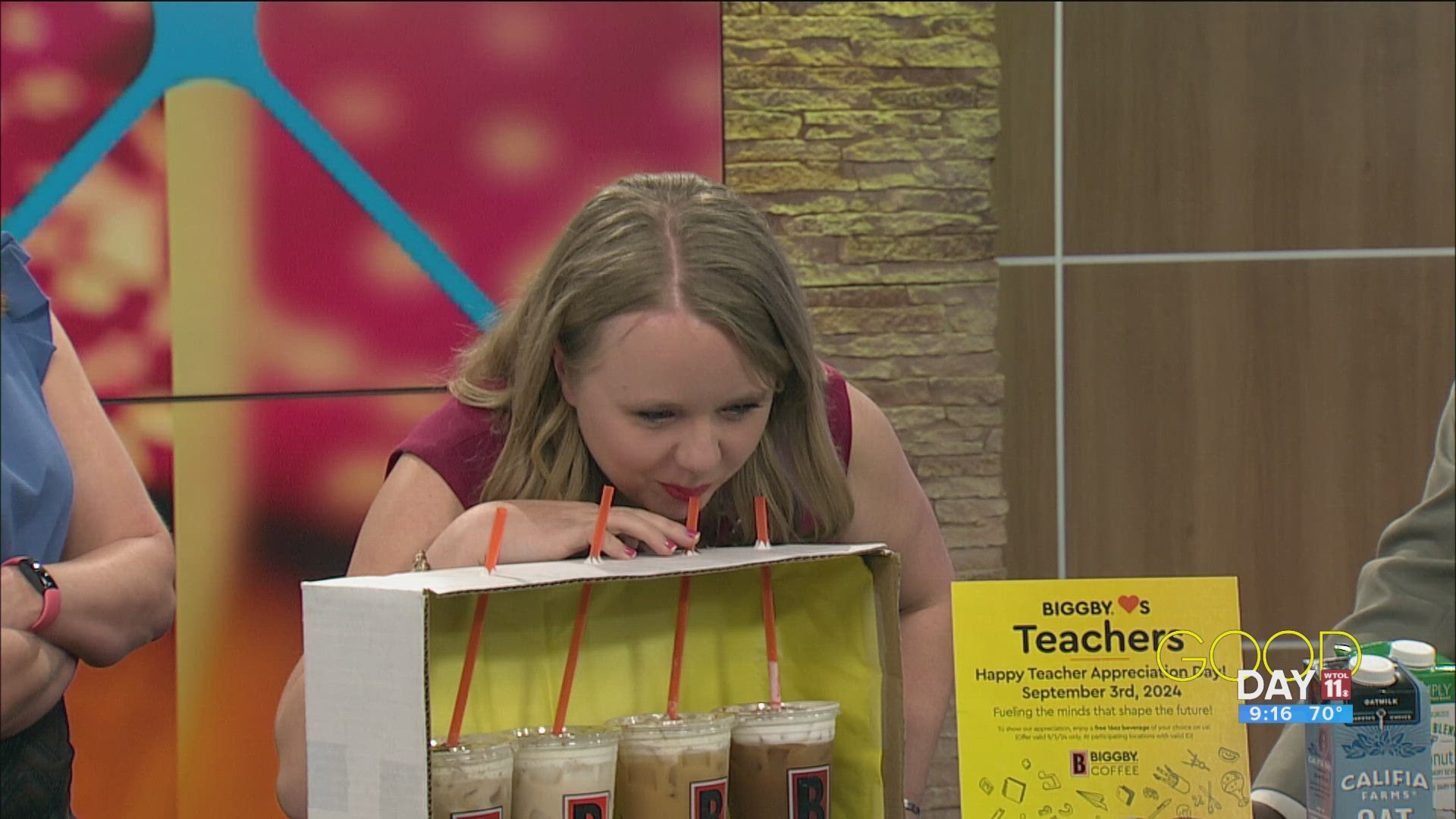 Kaylee's favorite thing - iced coffee! - is on the menu today. She and Amanda taste test the flavors of fall.