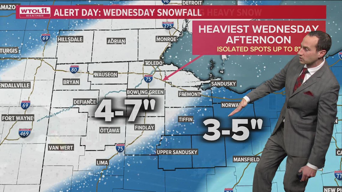 Snow Begins Overnight, ALERT Day For Significant Accumulation Wednesday ...