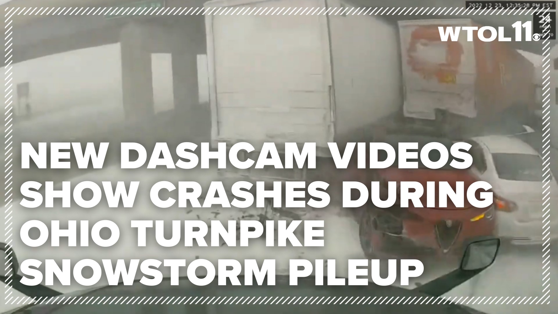 New video from Ohio State Highway Patrol shows the 46-vehicle crash on the Ohio Turnpike on Dec. 23, 2022 that claimed four lives.