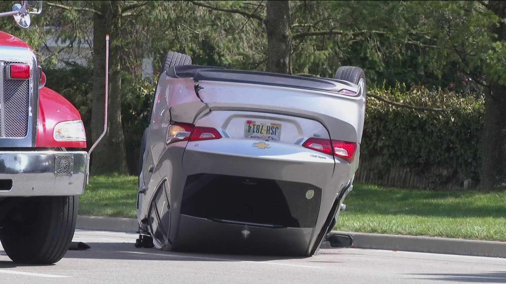 Toledo Fire told WTOL 11 that another driver left the scene on Central Avenue near Talmadge Road after the crash and was later located by police.