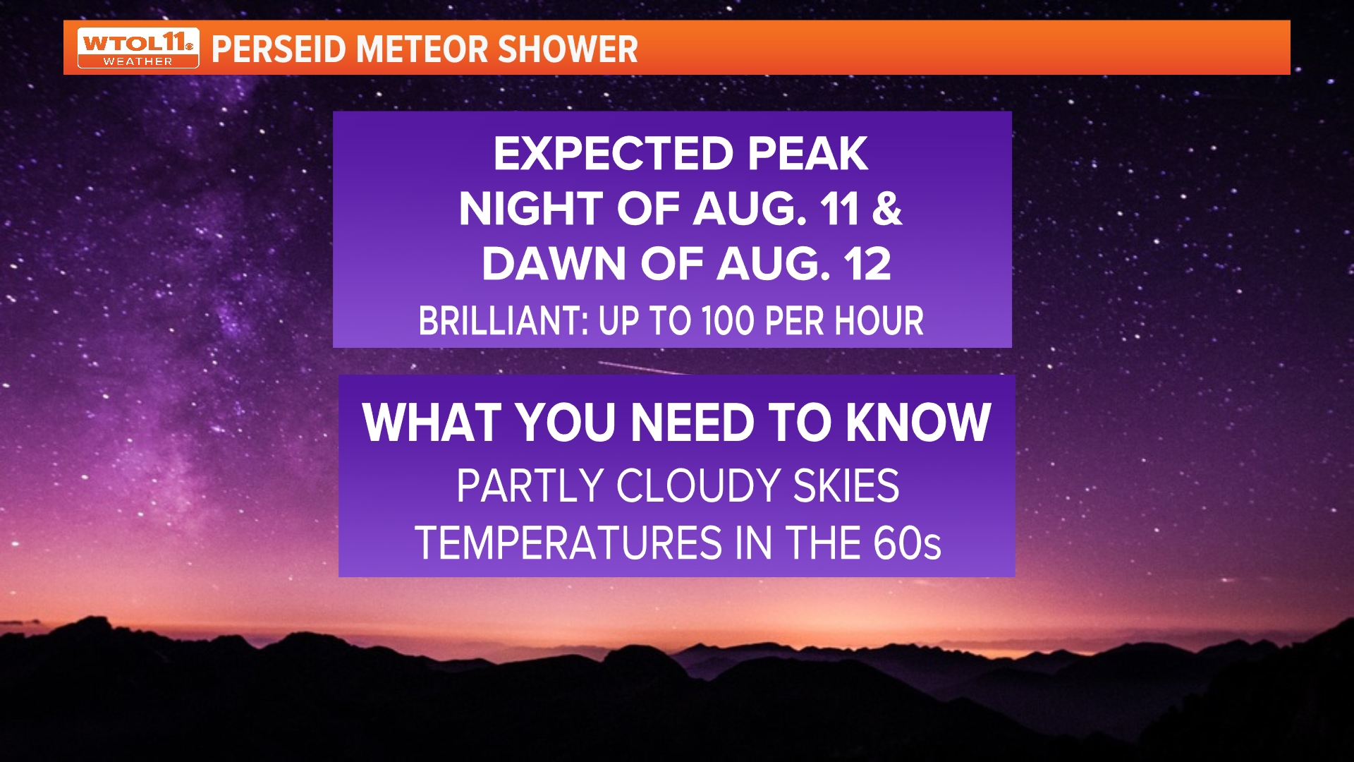 WTOL 11 Meteorologist Kaylee bowers explains how to view the annual Perseid meteor shower.