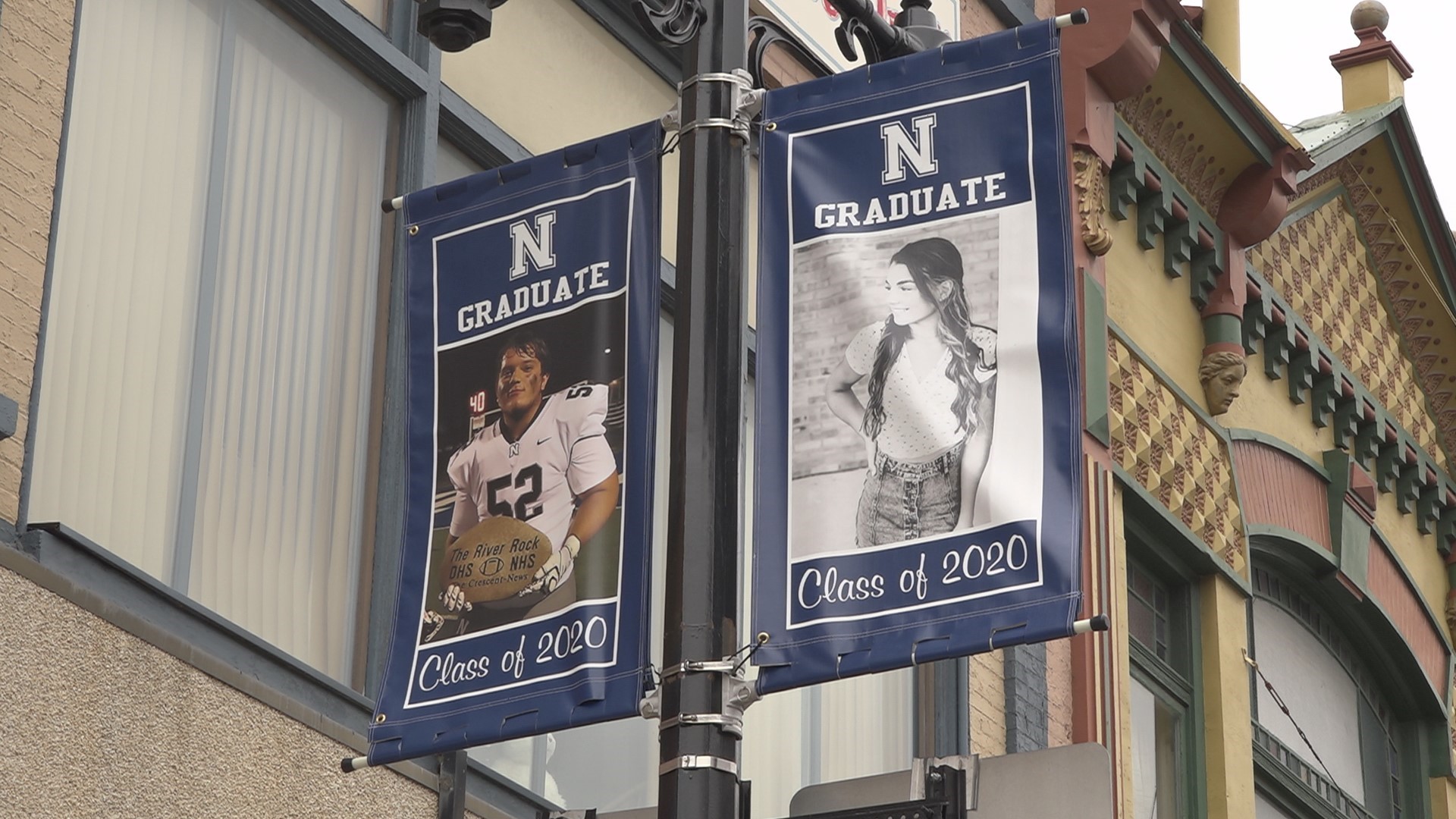 All 165 seniors are featured on banners hung throughout downtown Napoleon