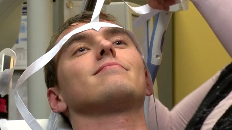 Transcranial magnetic stimulation therapy helps recovering veteran's battle with mental health