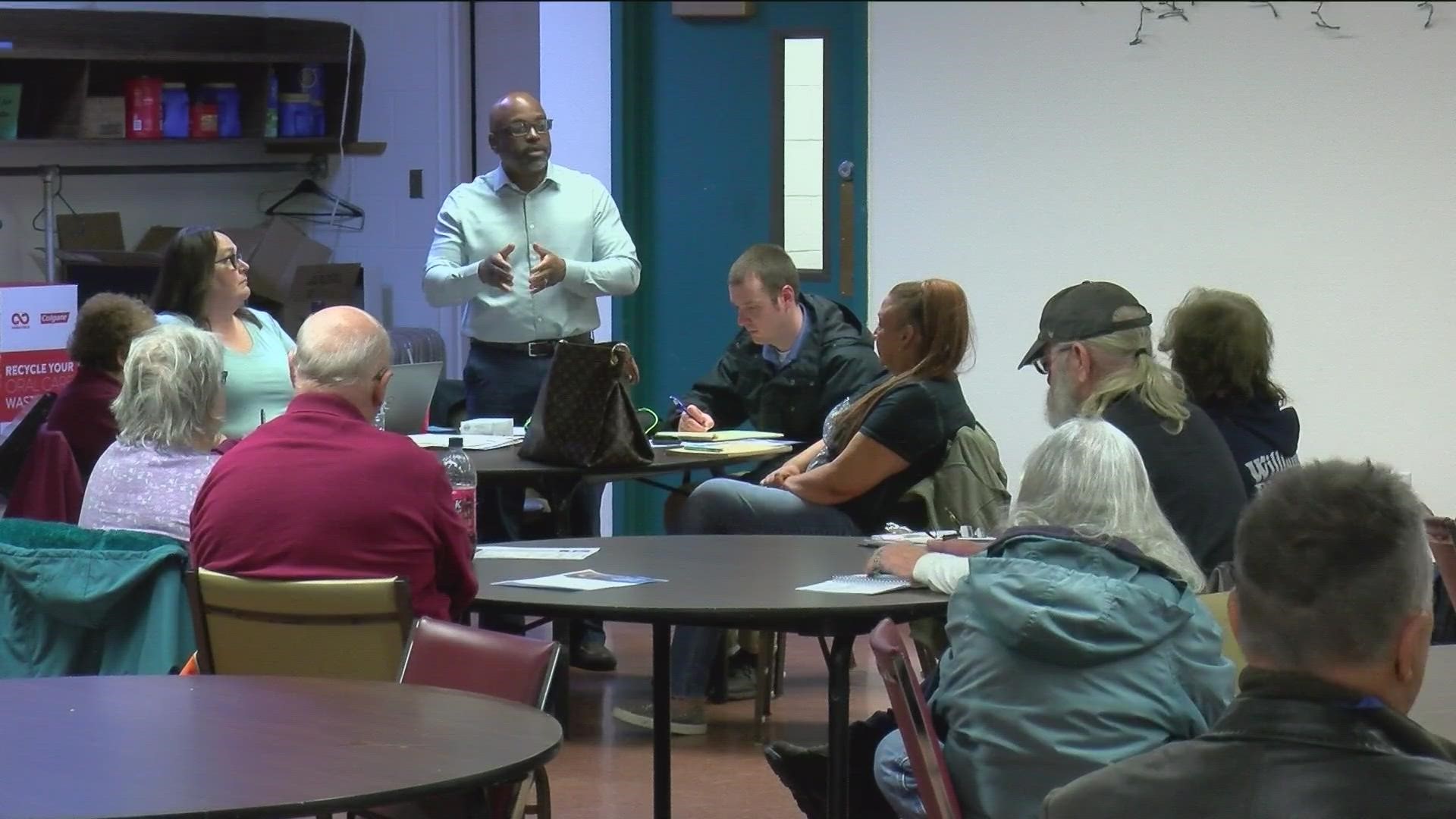 Violence was a central topic for the roughly 30 residents at the Eleanor Kahle Senior Center Thursday evening in a meeting with council member John Hobbs III.
