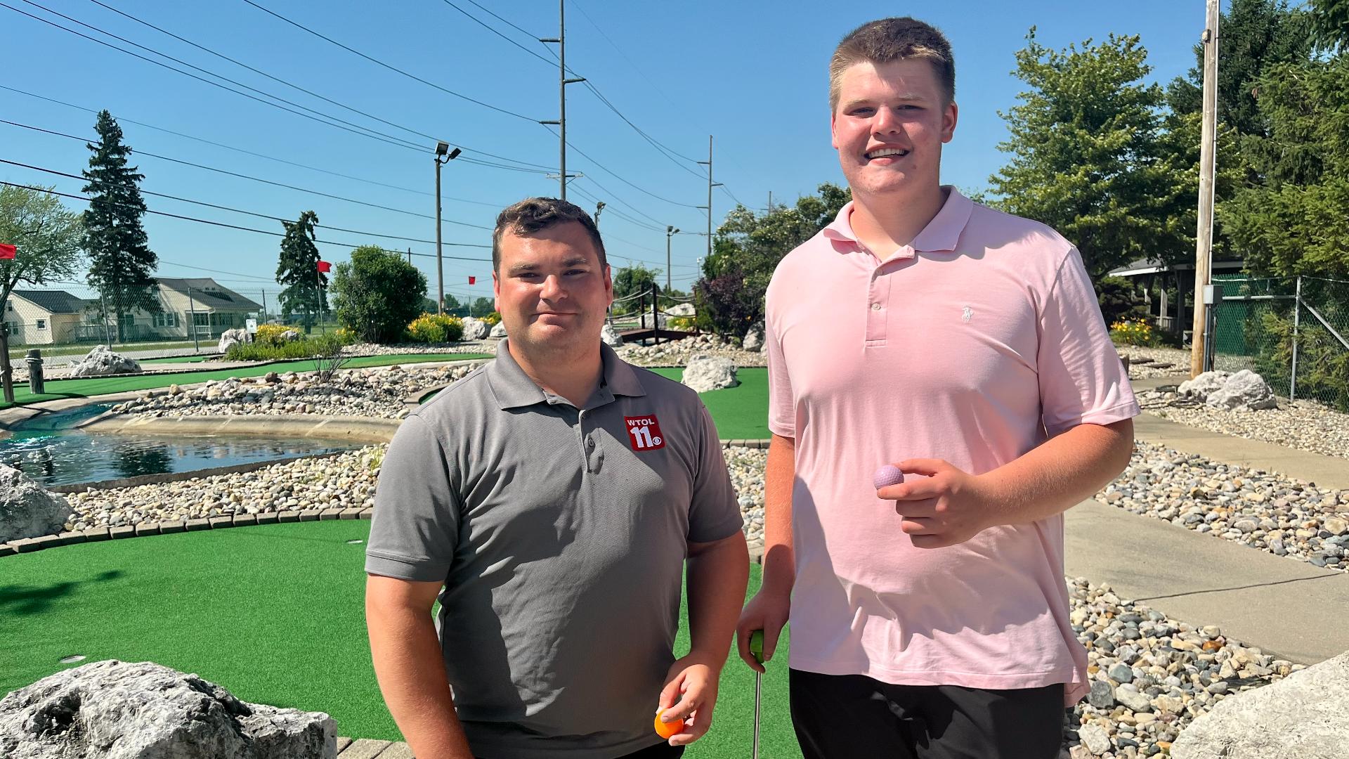 The offensive lineman has 10 Division I offers ahead of his upcoming junior season. At 6'5" and 290 pounds, he joined WTOL 11's Tyler Seggerman on the green.