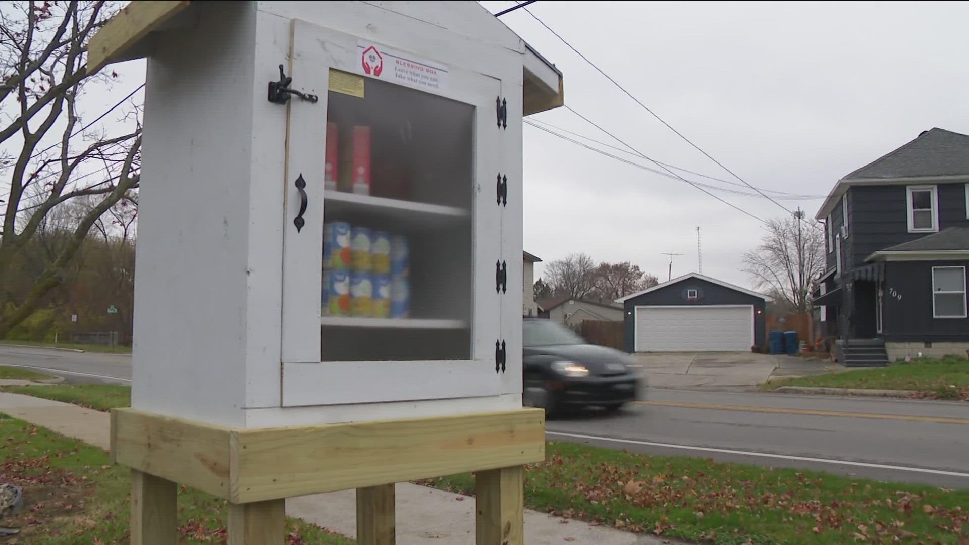 United Steelworkers members who stock the blessing box say they have trouble keeping up with demand.