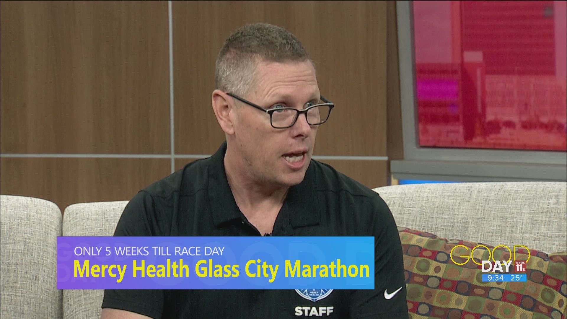 Clint McCormick, race director for the Mercy Health Glass City marathon and Tim Carney of the Toledo Roadrunners talk the other way the public can participate.