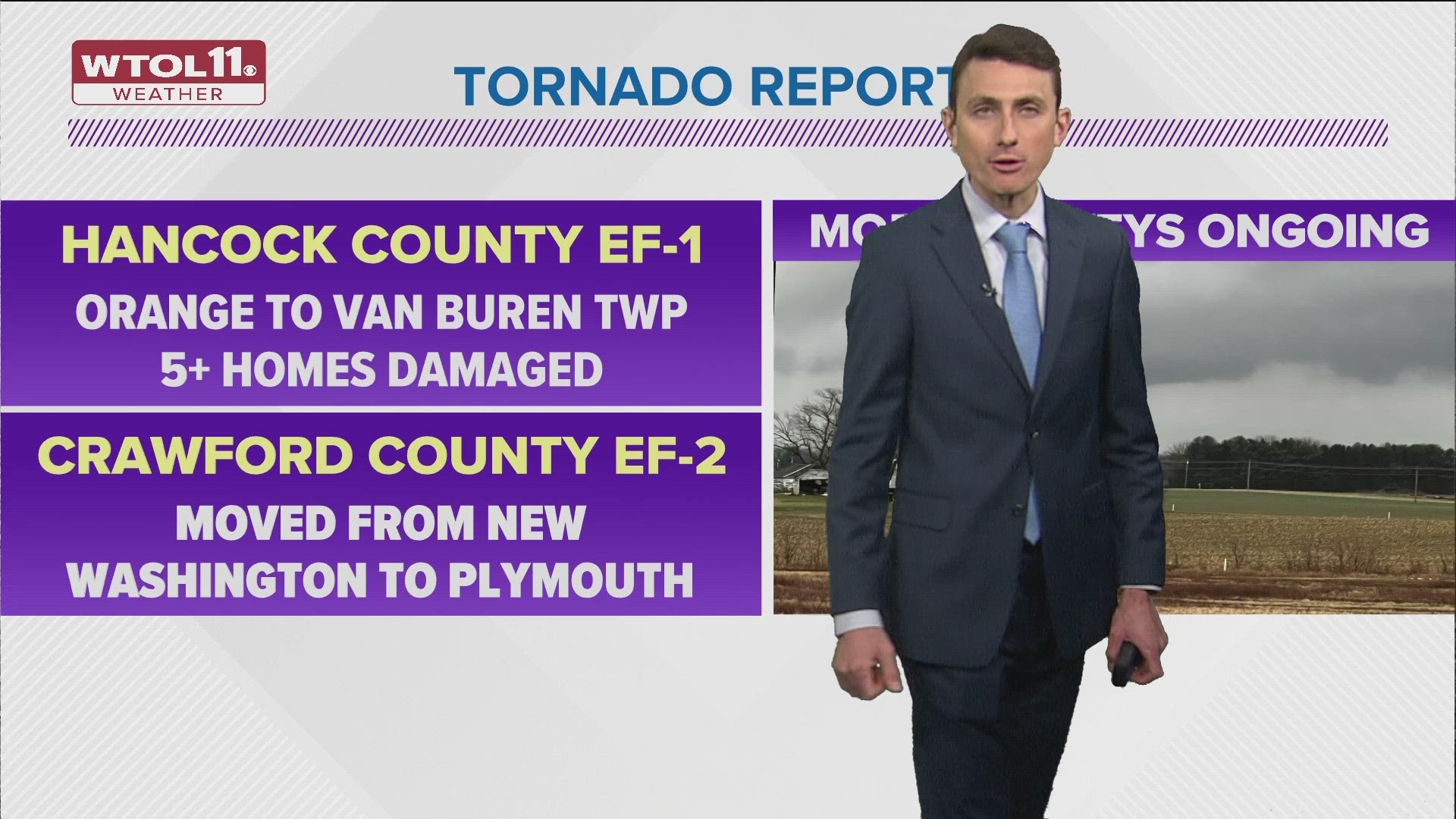 Tornadoes in Hancock and Crawford counties Thursday were exceptionally powerful for storms this early in the season.