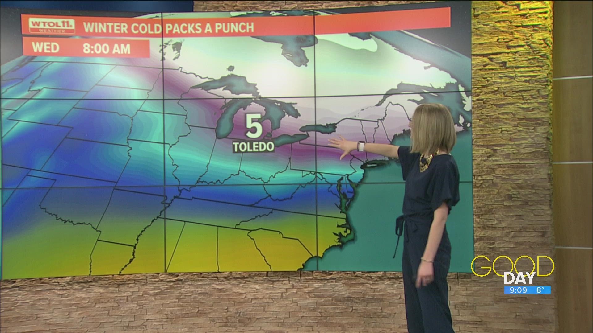 Bitter conditions continue through the end of the week, before temperatures increase into the 40s next week.