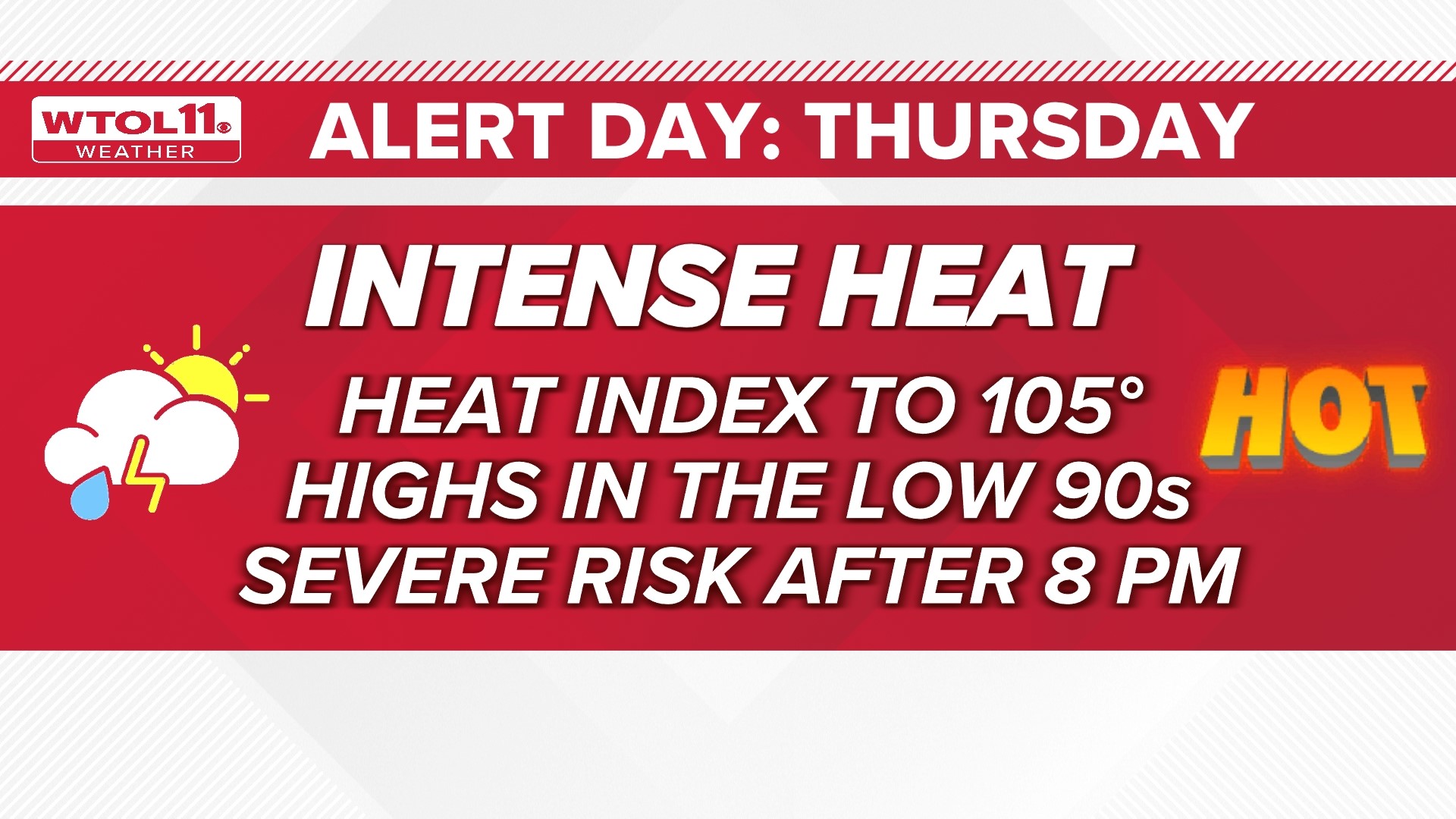 ALERT DAY: 3 things to know ahead of excessive heat, storm risk | wtol.com