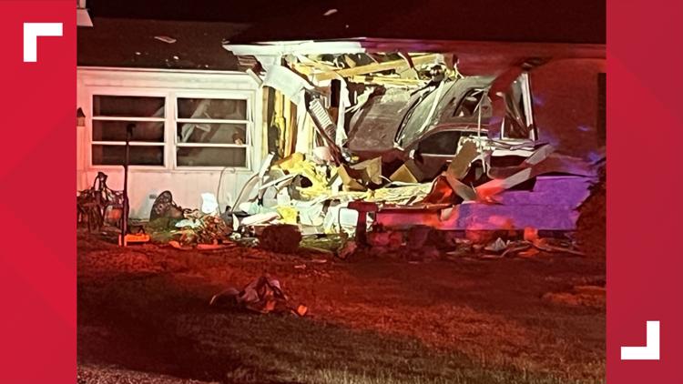 Two hospitalized after car crashes into side of house | wtol.com