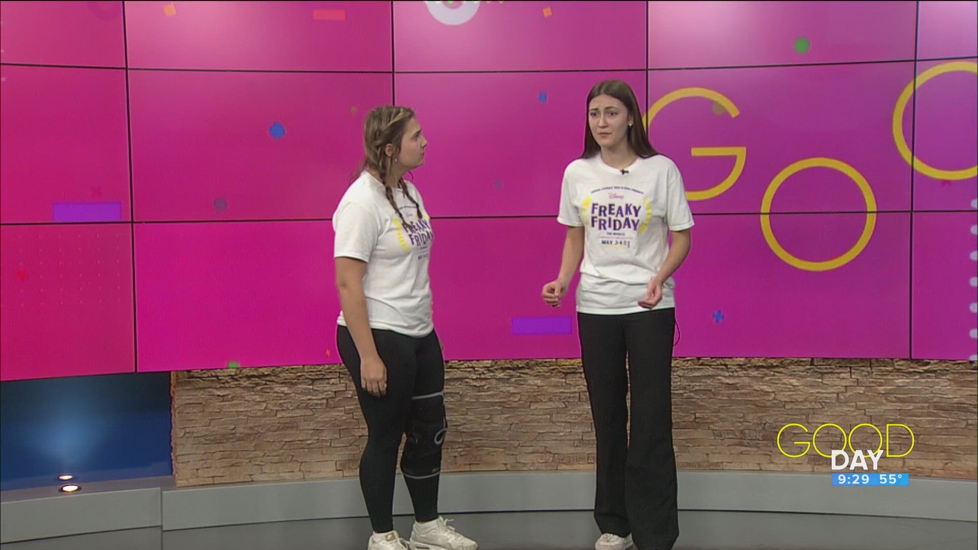 Sophia Farrugia and Aubrey Lawson from Central Catholic talk the upcoming musical 'Freaky Friday'.