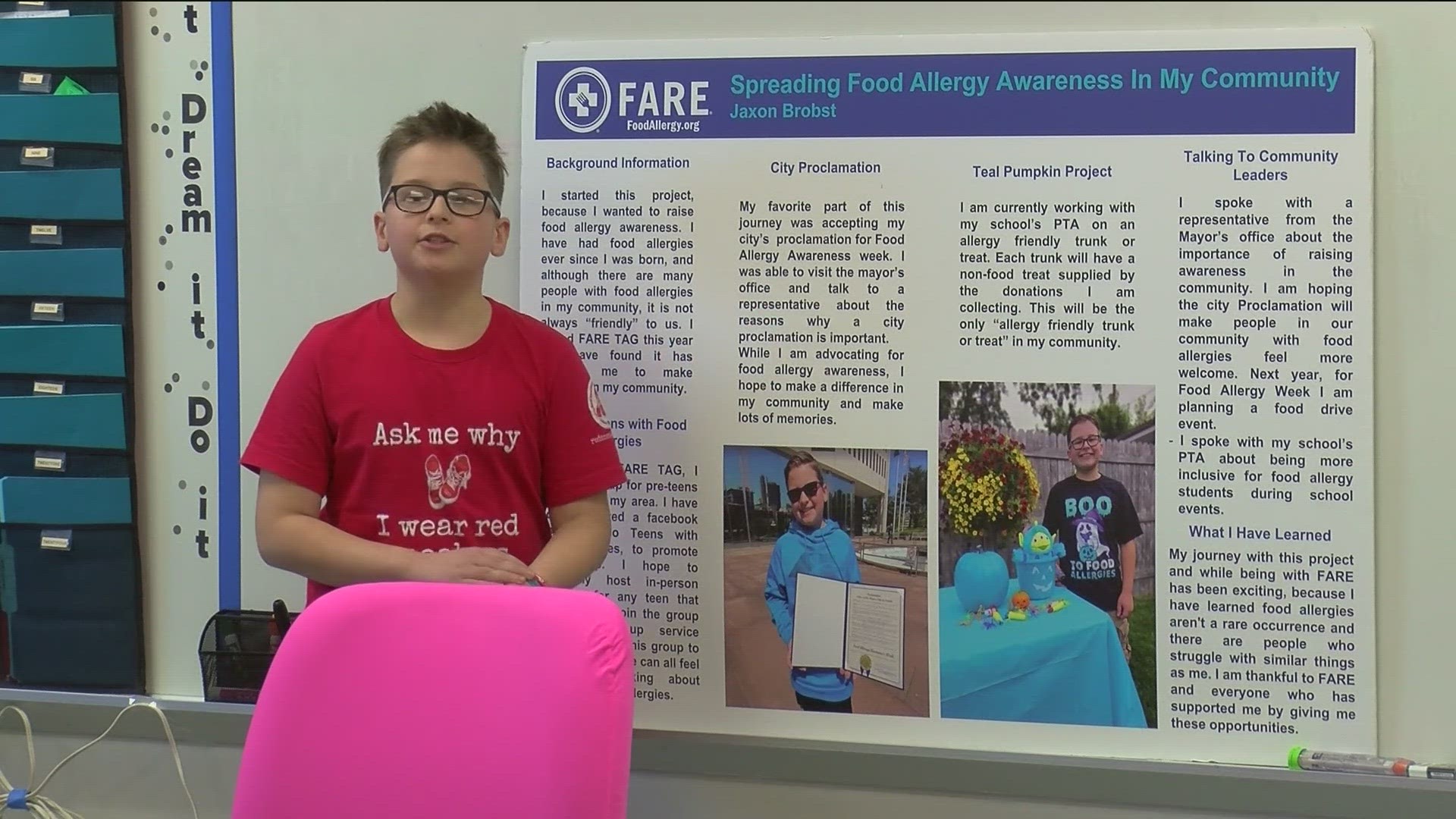 Elmhurst Elementary students wore red Friday to bring awareness to an important cause. Sixth grader Jaxon Brobst explains why.