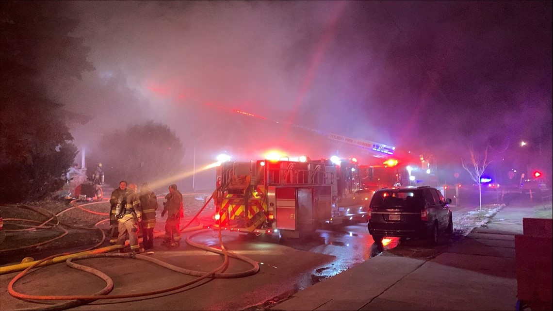 First Floor Collapses As Firefighters Battle House Fire | Wtol.com