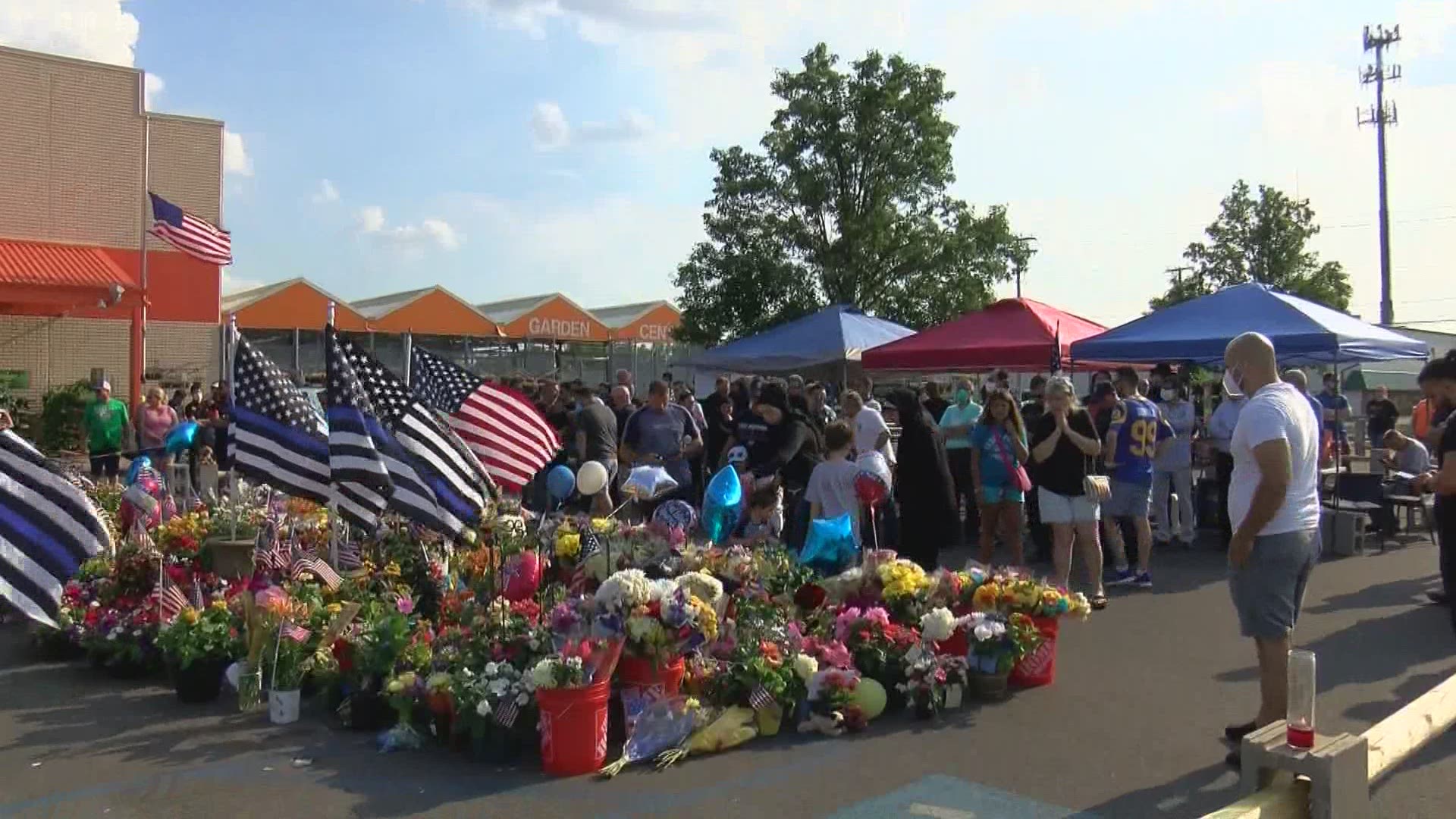 A vigil was held Monday night by local leaders in the Muslim community to honor Officer Anthony Dia.