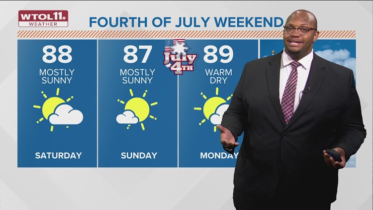 Highs reaching upper 80s for Saturday, warm and dry for the holiday weekend | WTOL 11 Weather