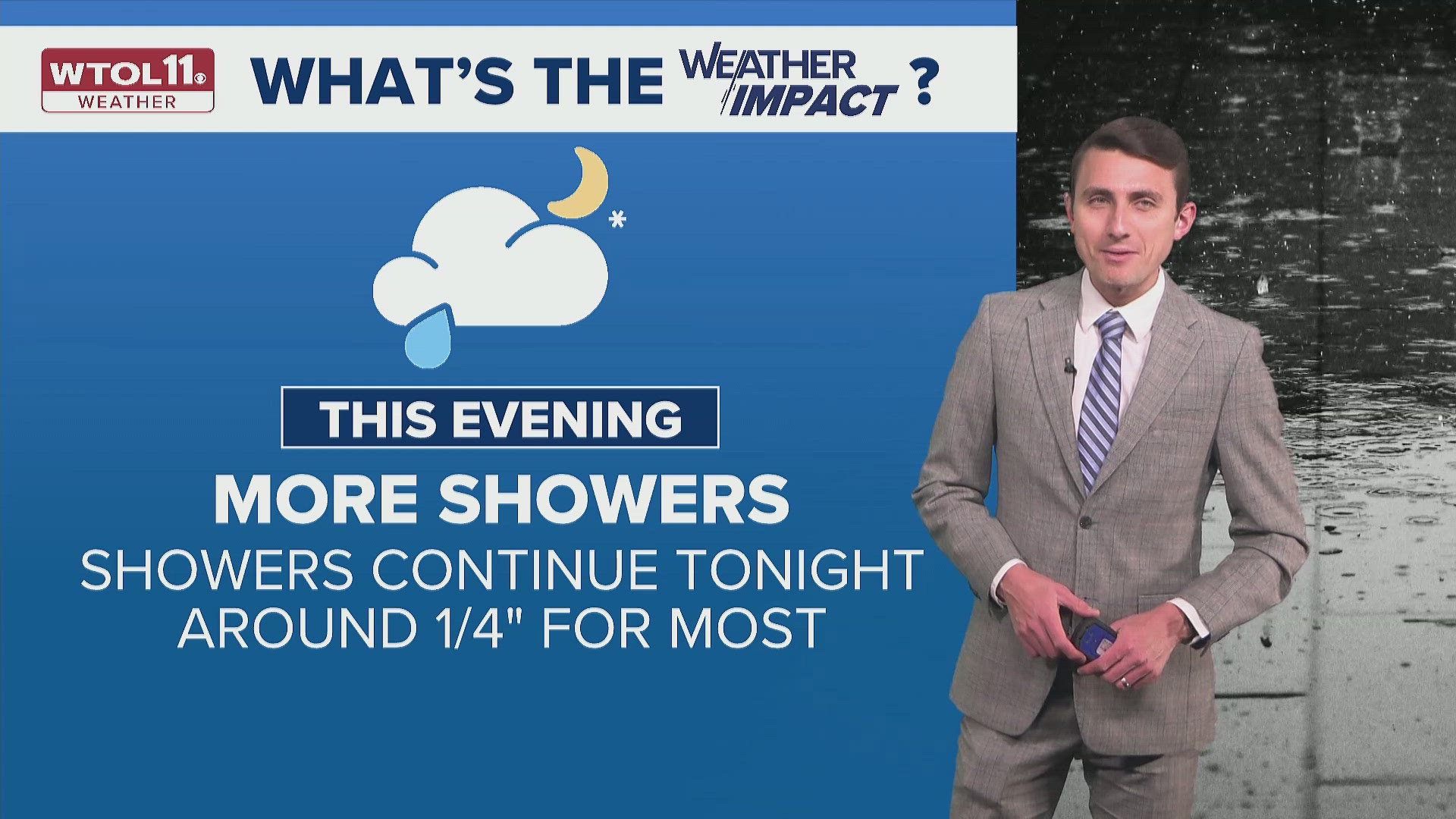 Rain showers Wednesday evening; cooler than average temperatures ...