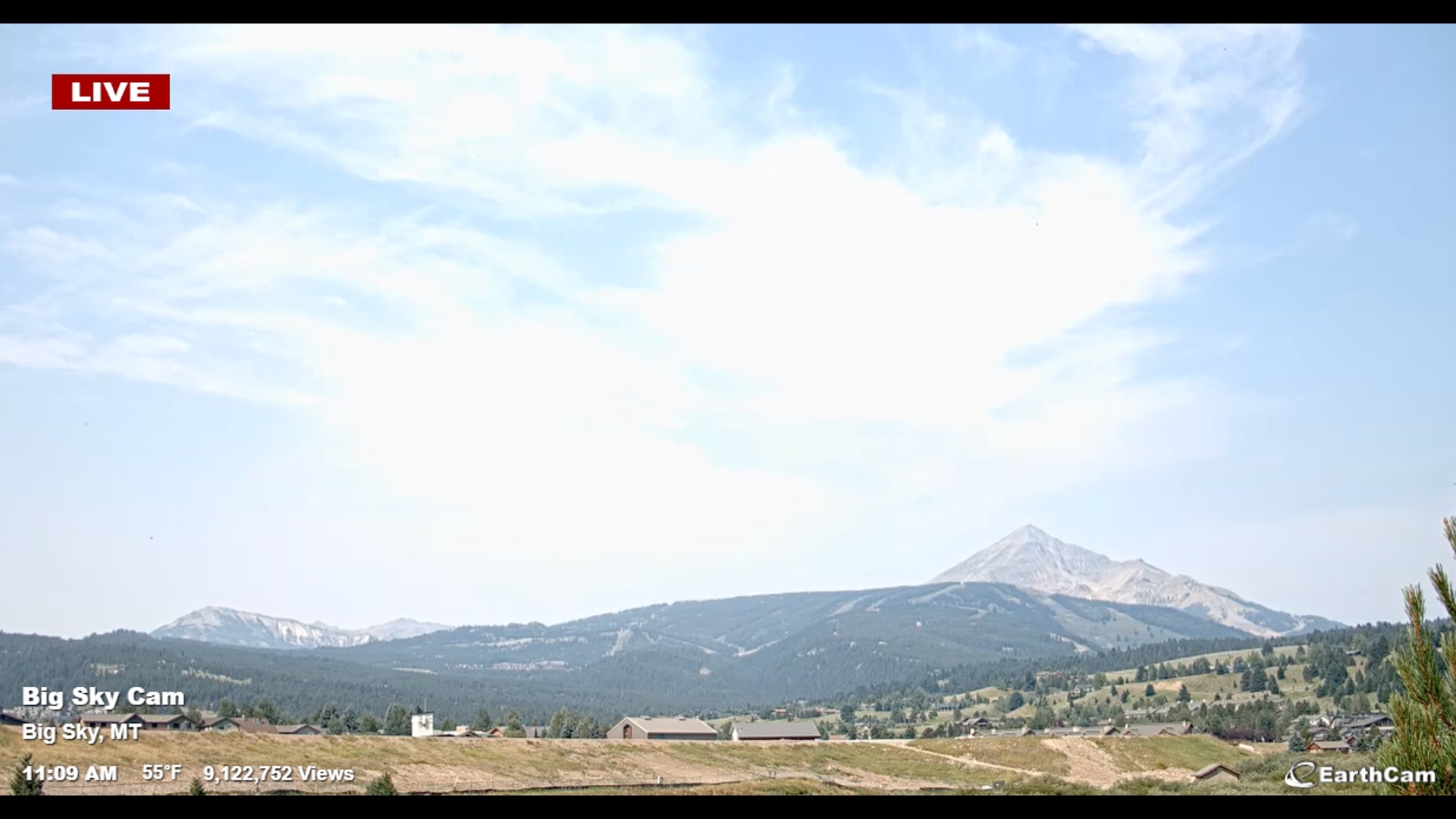 Enjoy the mountainous scenery of Big Sky, Montana. Courtesy of EarthCam.