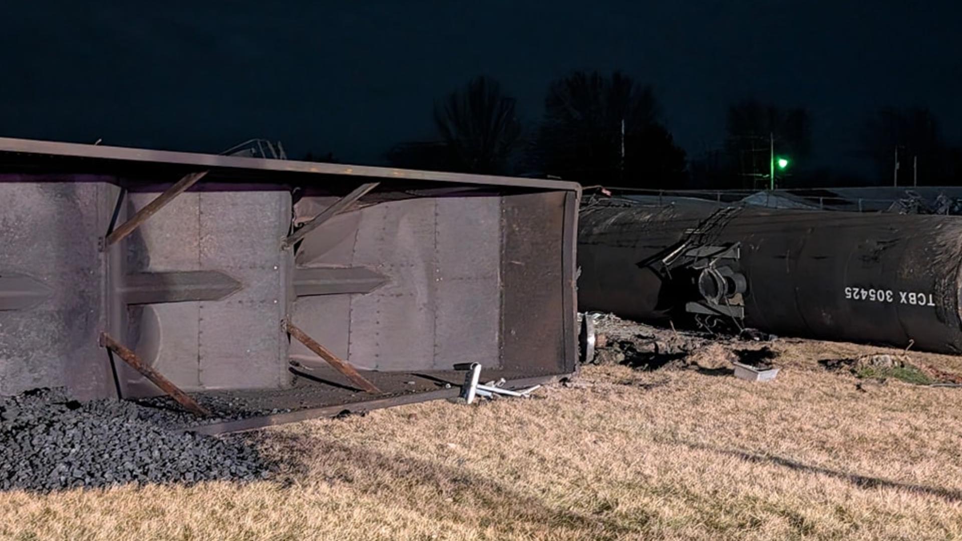 Train derails in Seneca County, no hazardous materials released ...