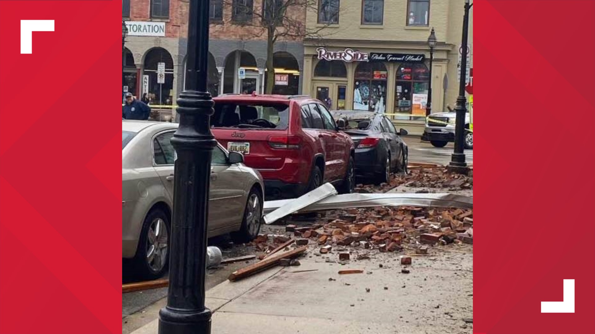 The National Weather service says an EF0 tornado  is responsible for damaging multiple buildings in downtown Dundee on Saturday morning.