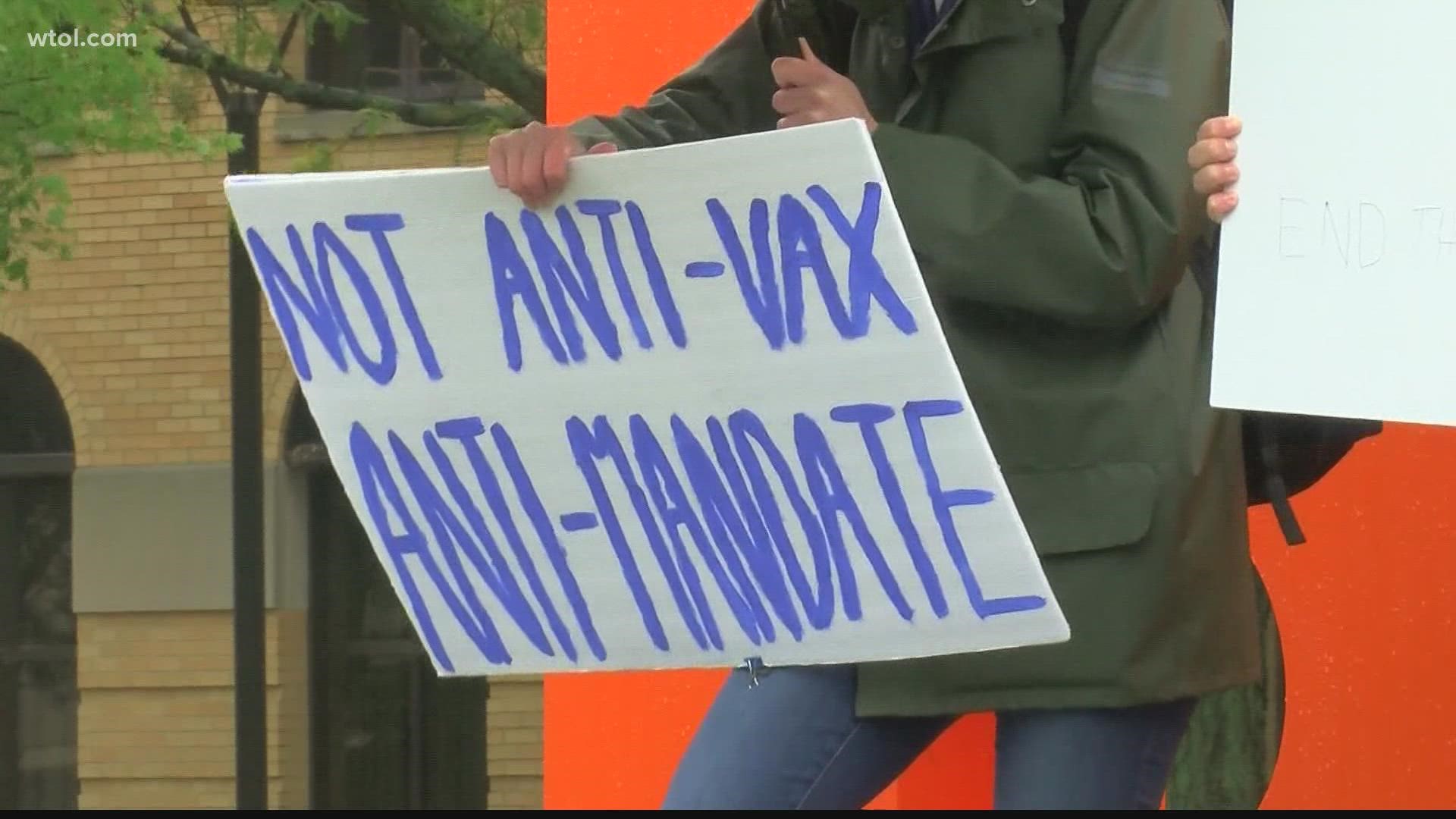 Students say they want to make sure it's known they are not "anti-vax," just anti-mandate.