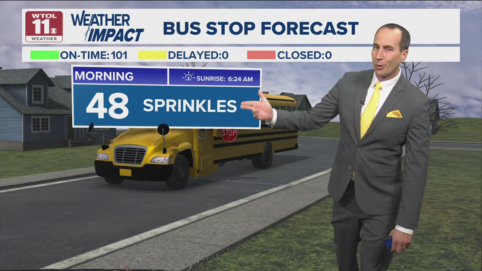 While mainly dry weather will be expected on Thursday, an isolated sprinkle will be possible early in the day.