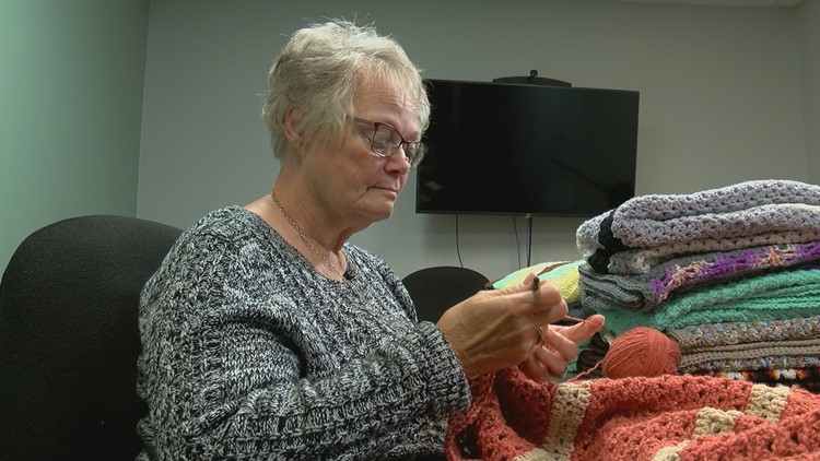 Local woman crochets comfort shawls for organ donor families