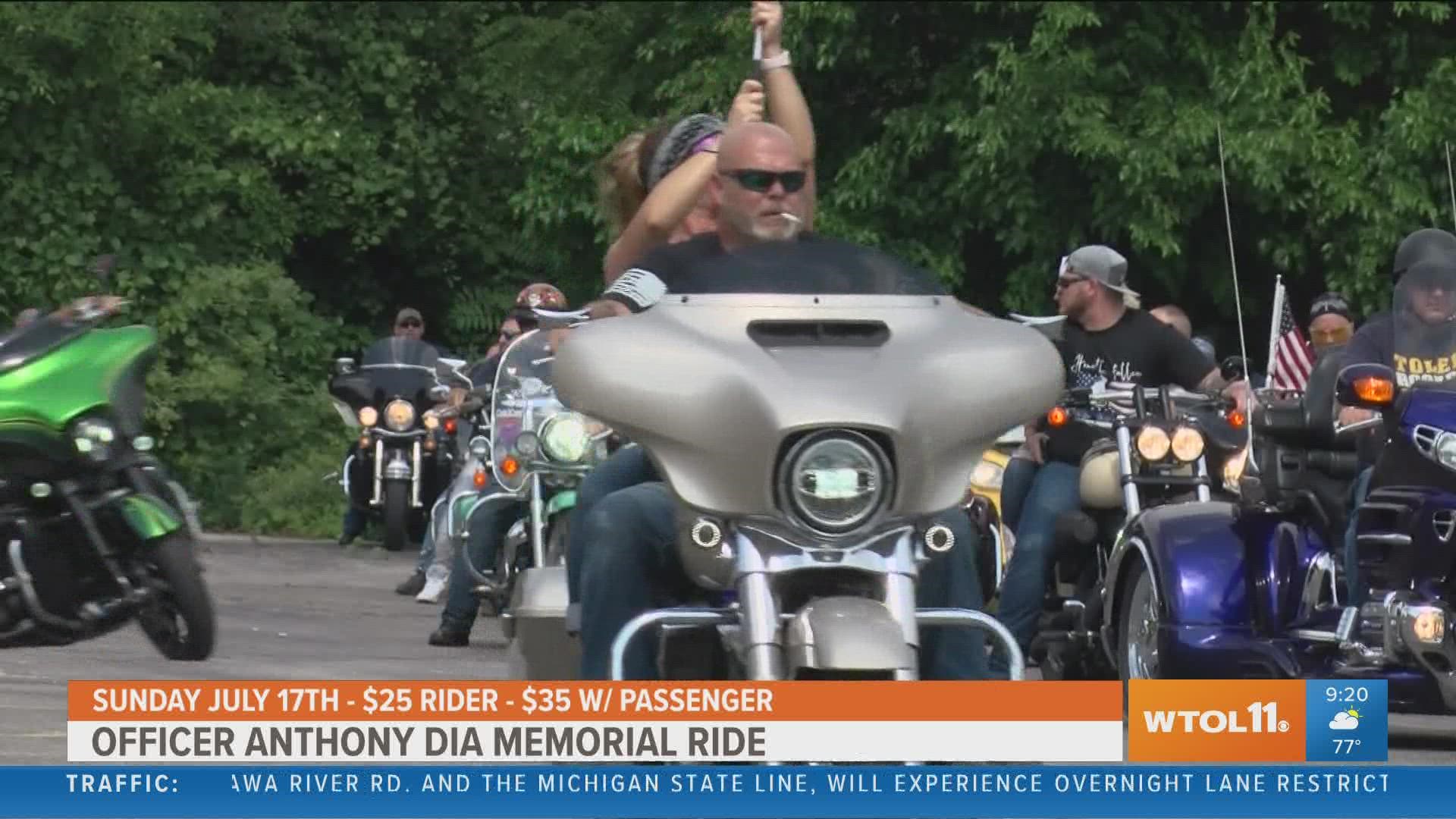 The ride, which will include approximately 200 bikes, will take place on Sunday, July 17. Registration will take place at the event.