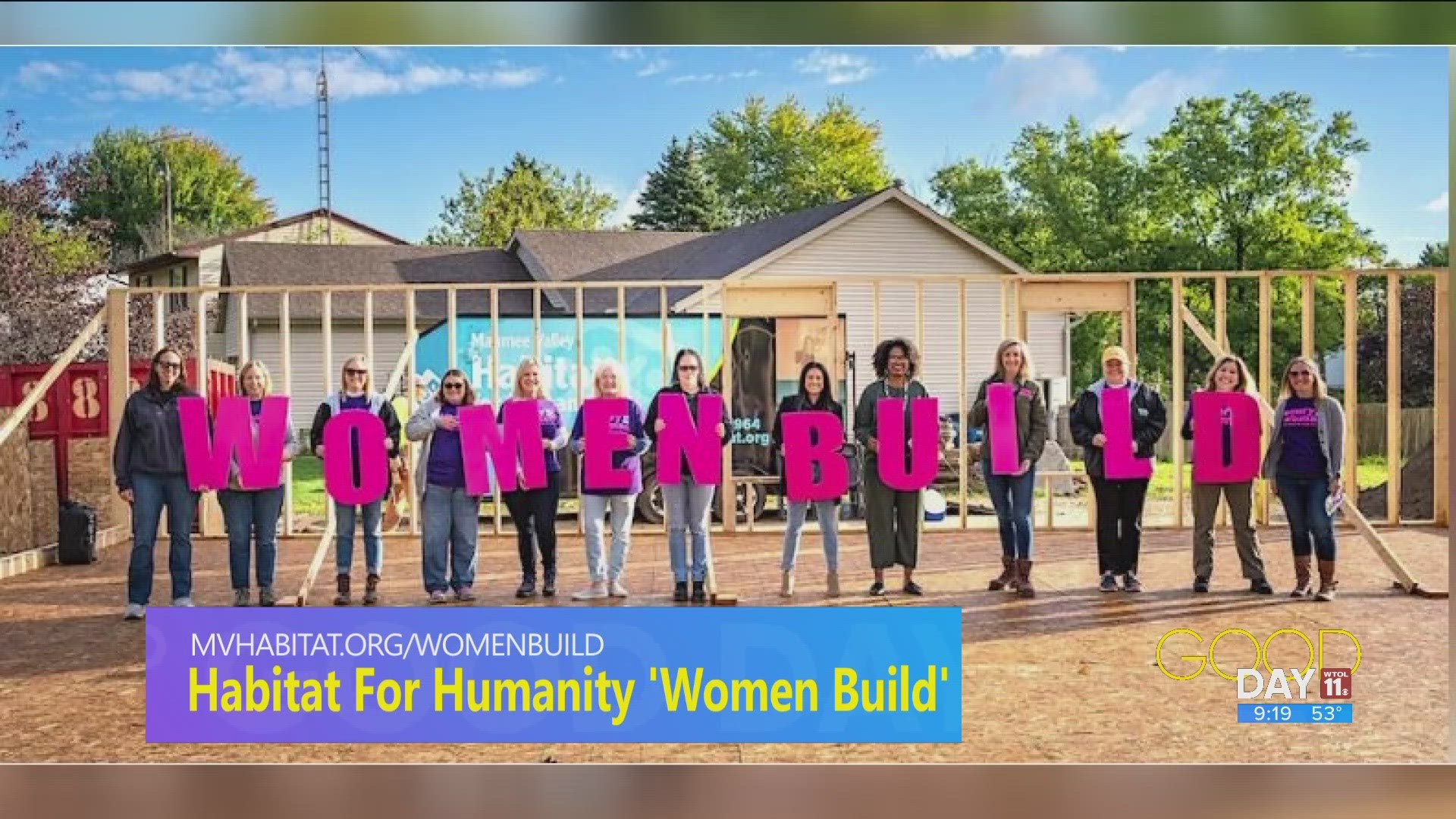 Nate Reid from Habitat for Humanity and Julie, a future homeowner, talk the 'Women's Build' and how the organization promotes gender equity and independence.