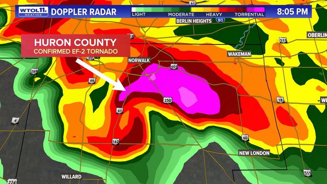 National Weather Service confirms EF2 tornado hit Toledo