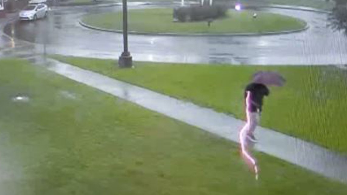 Does This Video Really Show A Man Getting Stuck By Lightning 