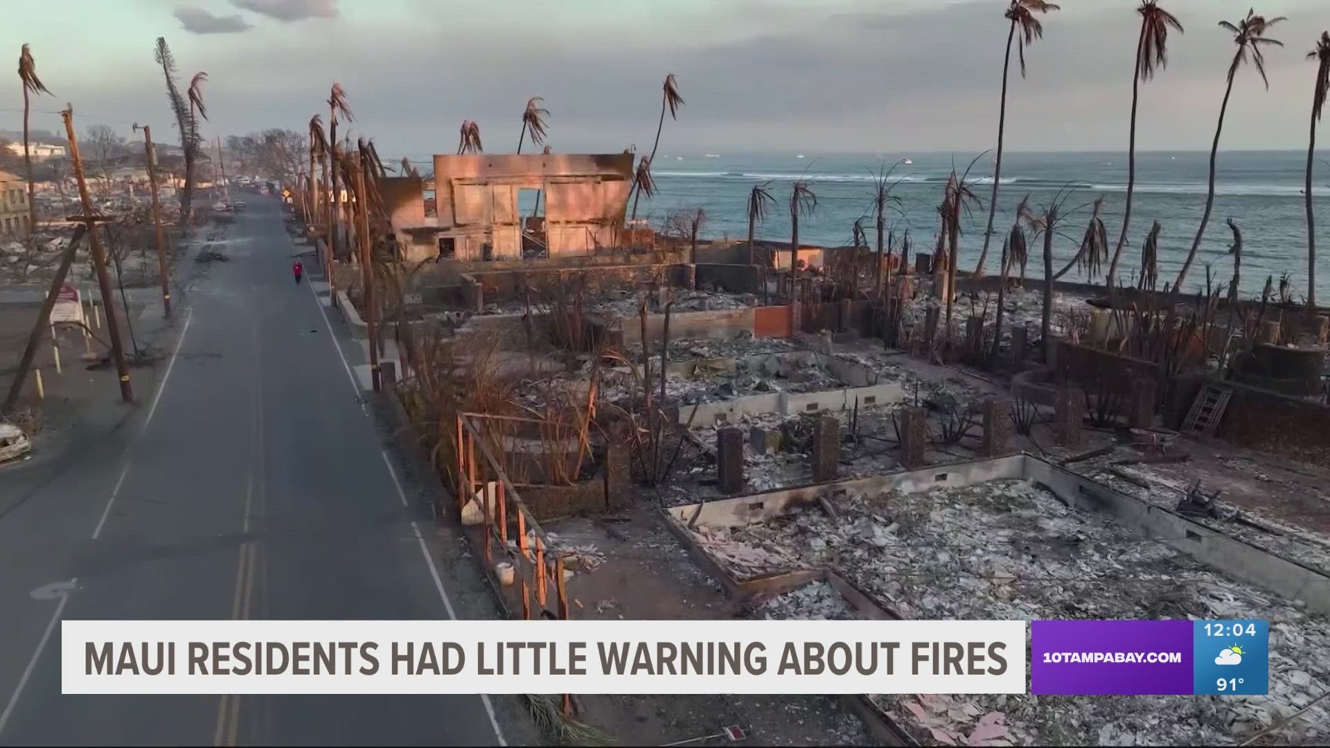 Hawaii emergency management records show no indication that warning sirens were triggered before a devastating wildfire destroyed through a historic town.