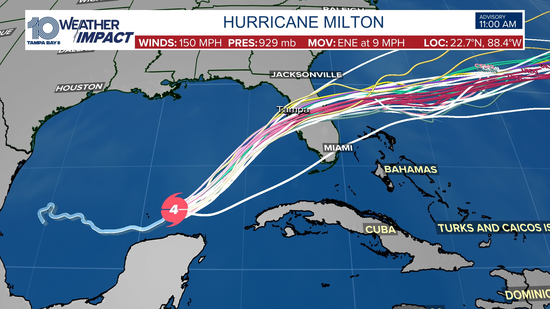 Hurricane Milton is continuing to "rapidly intensify" as it continues its track toward Florida, according to national hurricane forecasters.