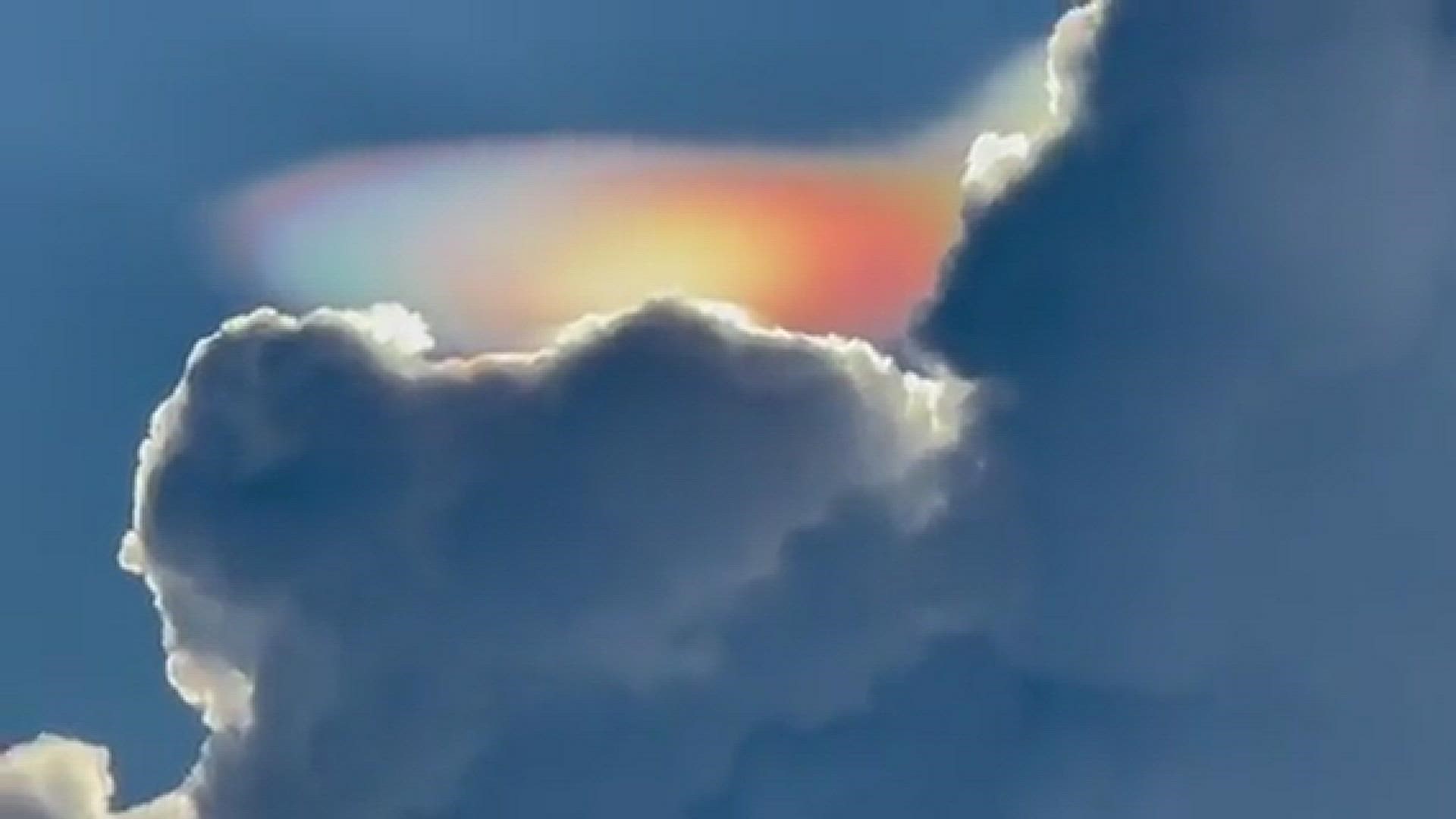 Topper Shutt explains what this rare 'rainbow cloud.' is.