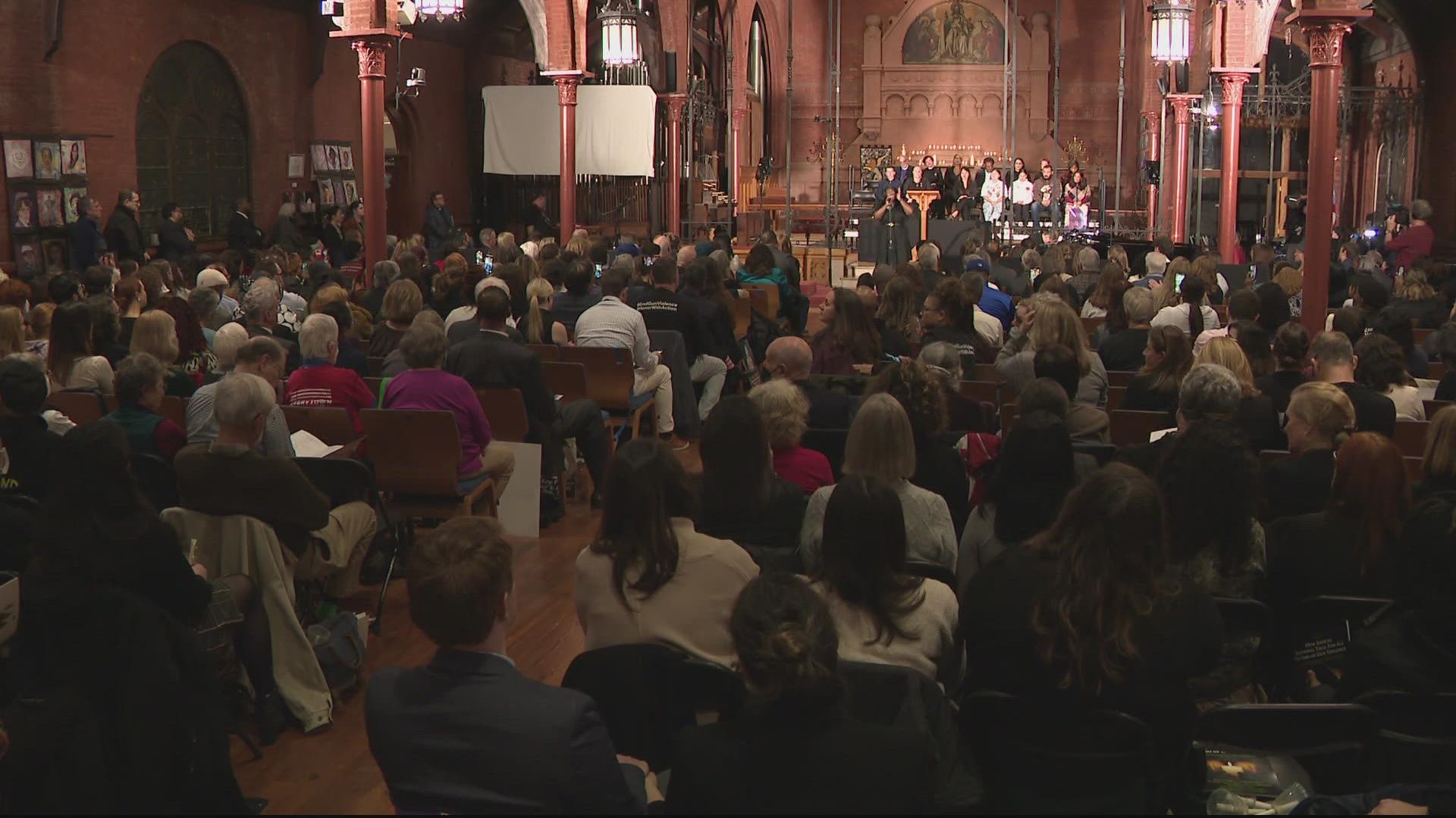 President Biden spoke at the National Vigil for All Victims of Gun Violence Wednesday evening in the District.