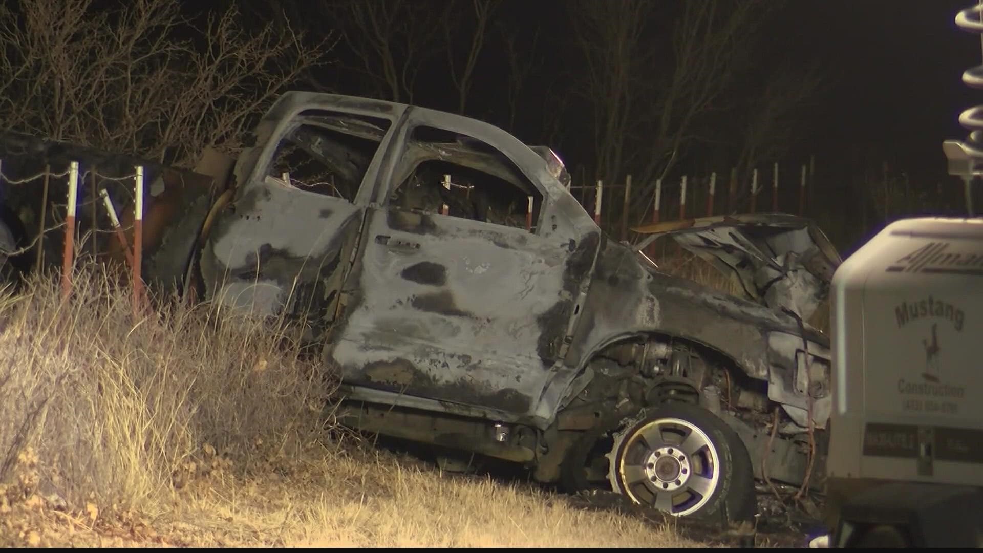 The truck collided with a van carrying a New Mexico university's golf team.